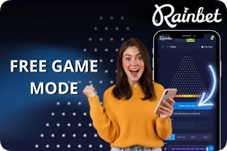 Plinko demo mode interface allowing practice gameplay without real money wagering