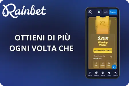 Dashboard fedeltà Rainbet: rakeback e premi giornalieri