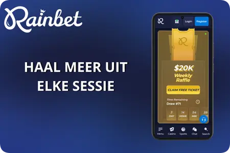 Rainbet loyaliteitsdashboard met rakeback en dagelijkse beloningen