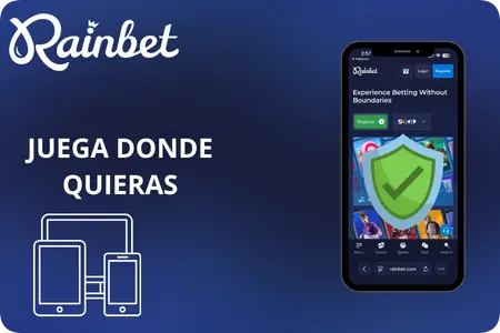 Plataforma Rainbet adaptativa visualizada en varios dispositivos móviles